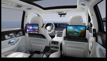 فيديو غامر داخل السيارة: إلكترونيات فيديو السيارة من أجل ترفيه جاهز للطرق