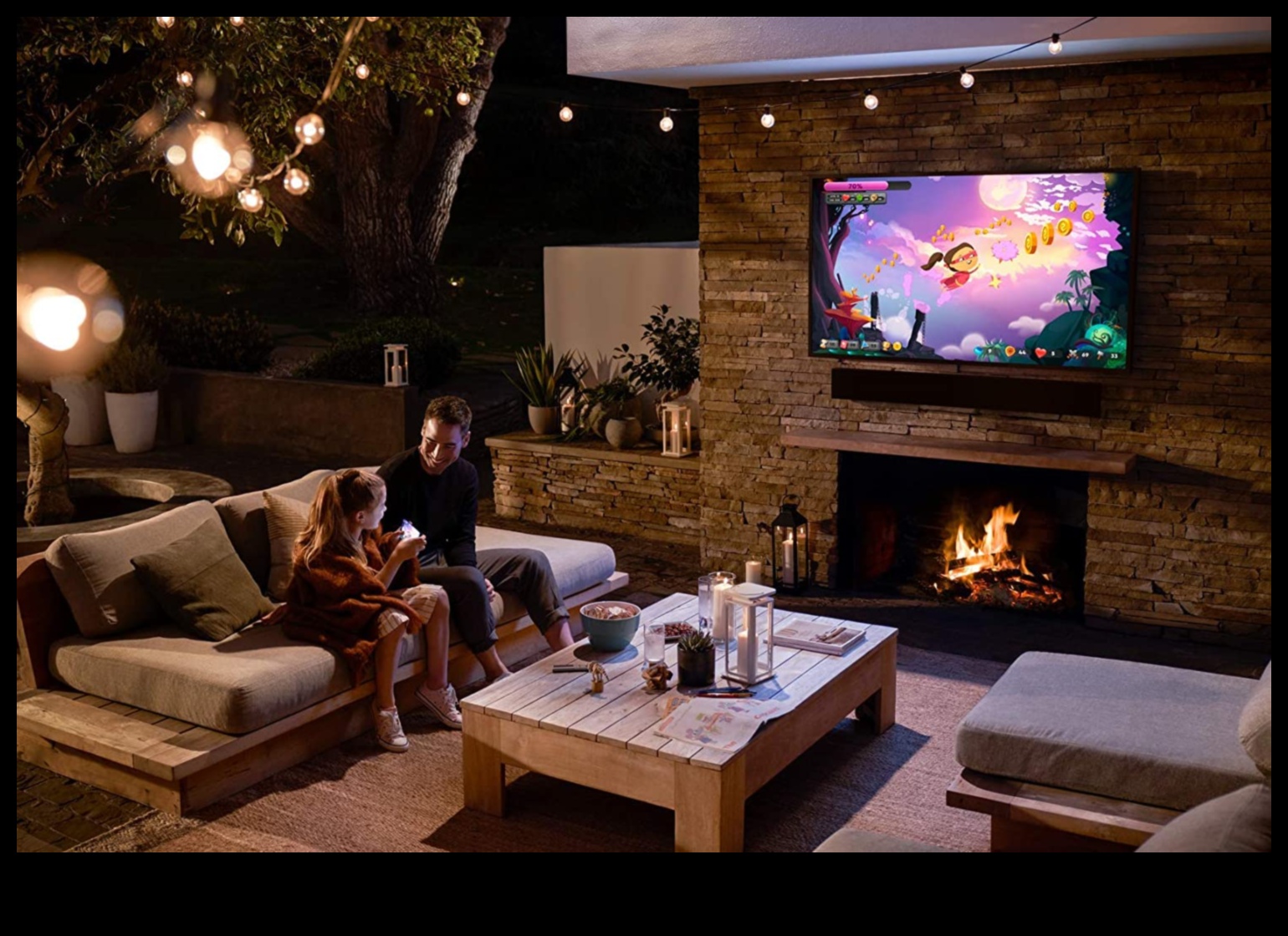 العلاج البصري: أجهزة تلفزيون ذات مشاهد محيطة مريحة وعروض طبيعية